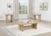 Coaster Fine Furniture 706588-S3 Kailani - 3-Piece Coastal Coffee And End Table Set - Beige Oak