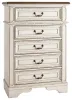 Ashley Furniture B743-45 Realyn - Chest - Chipped White