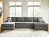 Ashley Furniture PC48405S3 Ashley Furniture PC48405S3 Clarington - 3-Piece Sectional With Double Chaise - Greystone