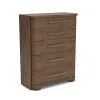 Riverside Furniture 43465 Delia - 5 Drawer Chest - Nouveau Walnut