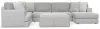 Jackson Furniture Industries 3303/30/62/76/28-18 Logan - 3 Piece Sectional With Comfort Coil Seating And Included Cocktail Ottoman And 9 Accent Pillows (Right Side Facing Chaise) - Moonstruck