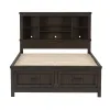 Liberty Furniture 759-YBR-FBBDM Thornwood Hills - 3 Piece Bedroom Set (Full Bookcase Bed, Dresser & Mirror) - Rock Beaten Brown