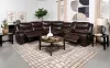 Coaster Fine Furniture 610190P Sycamore - Upholstered Power Reclining Sectional Sofa - Brown
