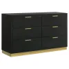 Coaster Fine Furniture 224783 Caraway - 6-Drawer Dresser - Black