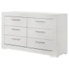 Coaster Fine Furniture 224943 Ives - 6-Drawer Dresser Cabinet - White High Gloss