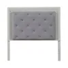 Liberty Furniture 781-BR13HU Liberty Furniture 781-BR13HU Reflections - Queen Upholstered Panel Headboard With Lights - Pearl White