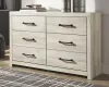 Ashley Furniture B192-31 Cambeck - Six Drawer Dresser - Whitewash