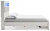 Ashley Furniture B2640B30 Altyra - King Upholstered Bookcase Bed With Storage - White