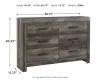 Ashley Furniture B440/31/36/58/56/99 Ashley Furniture B440/31/36/58/56/99 Wynnlow - 5 Pc. - Dresser, Mirror, King Crossbuck Panel Bed - Gray