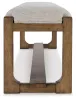 Ashley Furniture D974-00 Cabalynn - Large Uph Dining Room Bench - Oatmeal / Light Brown
