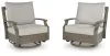 Ashley Furniture P701-821 Rainier Ranch - Swivel Glider Chair With Cushion - Brown / Beige