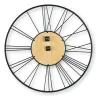 Ashley Furniture A8010452 Brockett - Wall Clock - Black / Natural