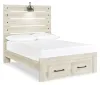 Ashley Furniture B192B33 Ashley Furniture B192B33 Cambeck - Full Panel Bed With 2 Storage Drawers - Whitewash