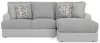 Jackson Furniture Industries 3480/46/76-18 Titan - 2 Piece Sofa Chaise With Comfort Coil Seating (Right Side Facing Chaise) - Moonstruck