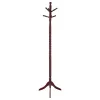 CoasterEveryday 3058 Riona - 6 Hook Freestanding Wood Coat Rack Hat Hanger - Merlot