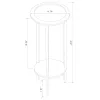 CoasterEveryday 900936 Kirk - 1-Shelf Round Wood Plant Stand Side Table - Espresso
