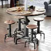 Furniture of America CM3367PT-TABLE Foskey - Dining Table - Antique Black / Natural Tone