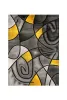 Furniture of America RG5188S Sivas - Area Rug - Charcoal Yellow Fabric