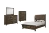 New Classic 00-1334-14C Blue Ridge - 6/6 Eastern King 4 Piece Bedroom Set (Bed & Dresser & Mirror & Chest) - Rustic Gray