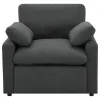 Coaster Fine Furniture 609533P Collins - Upholstered Power Recliner Chair - Dark Gray
