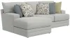 Jackson Furniture Industries 2340/75/42-28 Jackson Furniture Industries 2340/75/42-28 Stockbridge - 2 Piece Sofa Chaise With Comfort Coil Seating And 6 Accent Pillows Included (Left Side Facing Chaise) - Slate