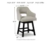 Ashley Furniture D380-724 Ashley Furniture D380-724 Tallenger - UPH Swivel Barstool (Set of 2) - Beige
