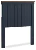 Ashley Furniture B414-53 Landocken - Twin Panel Headboard - Brown / Blue