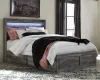 Ashley Furniture B221B13 Ashley Furniture B221B13 Baystorm - Queen Panel Bed With 4 Storage Drawers - Gray