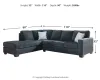 Ashley Furniture 87213S4 Ashley Furniture 87213S4 Altari - Left Arm Facing Corner Chaise With Sleeper 2 Pc Sectional - Slate