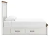Ashley Furniture B4615B14 Ashley Furniture B4615B14 Savonport - Queen Panel Bed With 2 Under Bed Storage Units - White / Brown