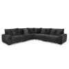 New Classic 23-5482K-5P Embrace - 5 Piece Sectional (RAF Chair & LAF Chair & 2 Armless Chairs & Wedge) - Charcoal