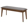 CoasterEveryday 108083 Alfredo - Upholstered Dining Bench - Gray And Natural Walnut