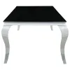 CoasterElevations 115071 Carone - Rectangular Glass Top Dining Table - Black And Chrome