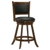CoasterEssence 101919 Broxton - Upholstered Swivel Counter Chair (Set of 2) - Chestnut