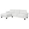Coaster Fine Furniture 509550 Caspian - Upholstered Curved Arm Chaise Sectional Sofa - White
