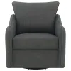 Coaster Fine Furniture 903393 Madia - Upholstered Sloped Arm Swivel Glider Chair - Charcoal