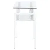 Coaster Fine Furniture 703439 Dyer - Rectangular Glass Top Entryway Sofa Console Table - White