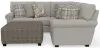 Jackson Furniture Industries 3345/62/42/12-26 Jackson Furniture Industries 3345/62/42/12-26 Livingston - 2 Piece Sectional With Comfort Coil Seating, 40