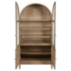 Coaster Fine Furniture 109386 Kailani - 4-Door Cane Dining Vitrine Display Cabinet - Beige Oak