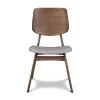 New Classic D1651-20-GRY New Classic D1651-20-GRY Oscar - Chair With Cushion (Set of 2) - Walnut / Dark Gray