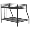 Coaster Fine Furniture 460365BLK Alevera - Metal Twin Over Full Bunk Bed With Ladder - Black