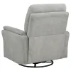 Coaster Fine Furniture 610423P Adler - Upholstered Power Swivel Glider Recliner - Ivory