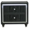 Coaster Fine Furniture 223162 Lorient - 2-Drawer LED Nightstand With USB - Black