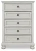 Ashley Furniture B742-45 Robbinsdale - Five Drawer Chest - Youth - Antique White