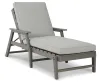 Ashley Furniture P802-815 Visola - Chaise Lounge with Cushion - Gray