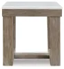 Ashley Furniture T789-2 Loyaska - Square End Table - Brown / Ivory