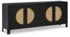 Ashley Furniture A4000575 Cliffiings - Accent Cabinet - Black / Natural