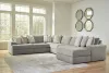Ashley Furniture 58103S12 Ashley Furniture 58103S12 Avaliyah - 6-Piece Sectional With Raf Corner Chaise - Ash