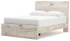 Ashley Furniture B2310B4 Ashley Furniture B2310B4 Lawroy - Queen Panel Bed With Storage Footboard - Light Natural