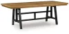 Ashley Furniture D841-55 Galliden - Rectangular Dining Room Extension Table - Black / Brown